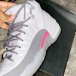 Jordan Shoes - Grey and Vivid Pink 12’s Jordan Shoes - Grey and Vivid Pink 12’s